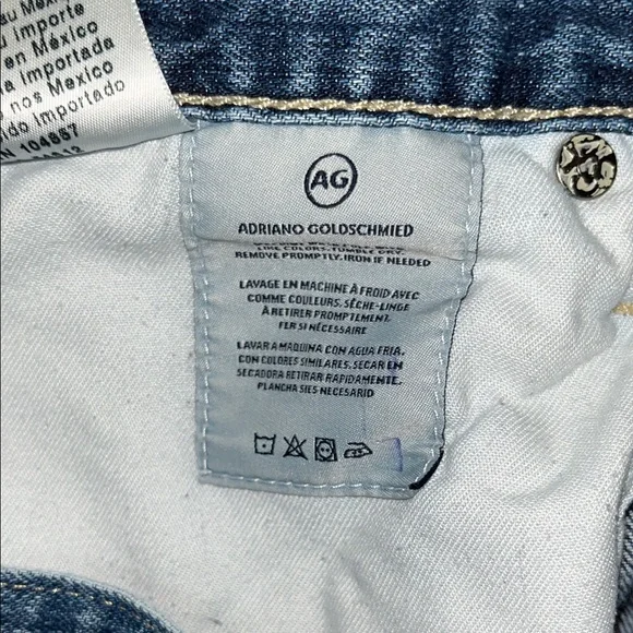 AG Adriano Goldschmied The Ex Boyfriend Slim Blue Denim Jeans Size 29 - Picture 8 of 16